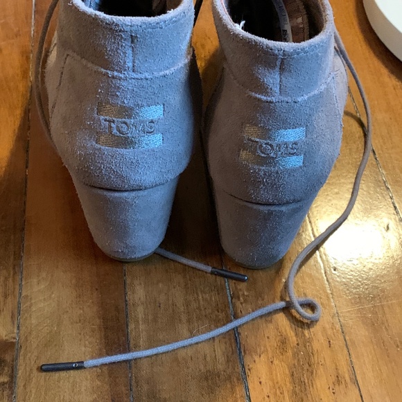 Tom’s‎ suede wedge heeled boots. Worn maybe twice. - Picture 1 of 7